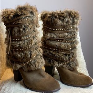 Naughty Monkey Tan fur boot